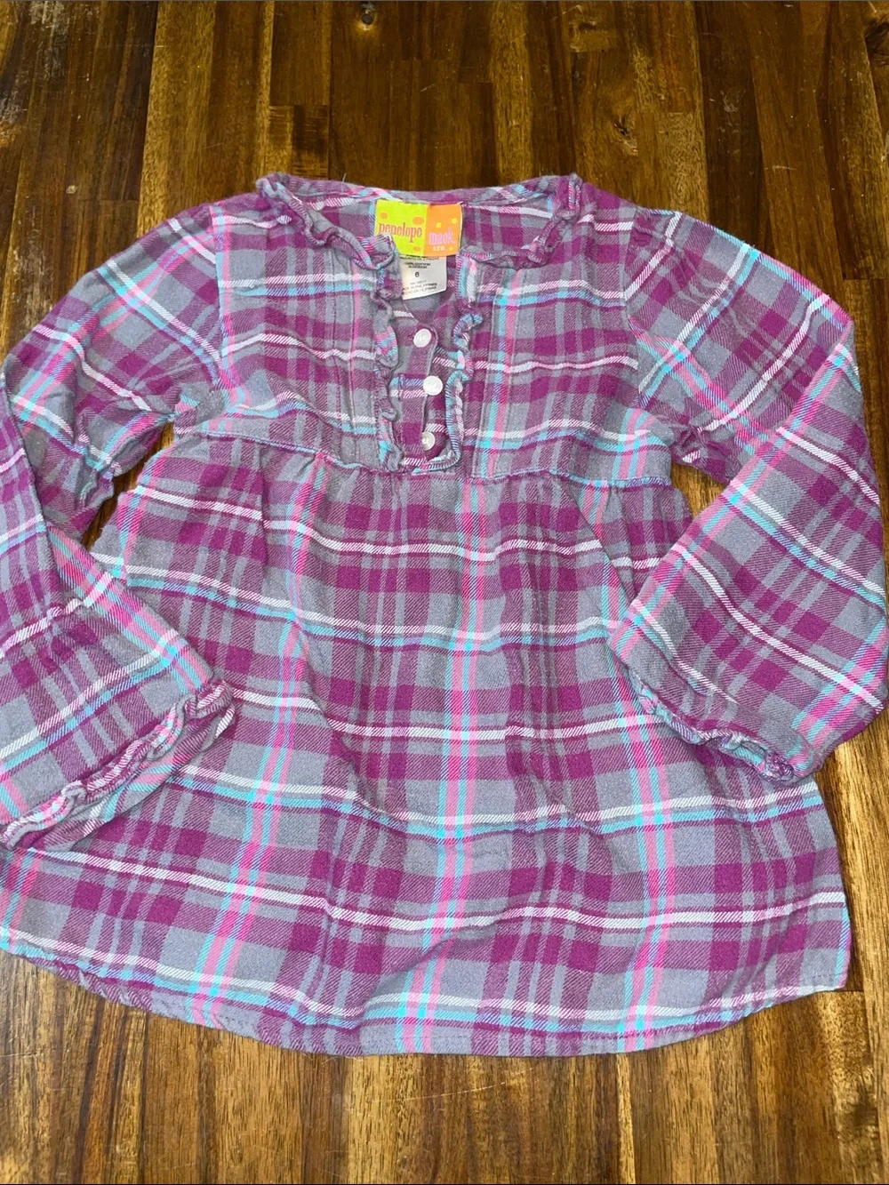 Girls Plaid Button Shirts